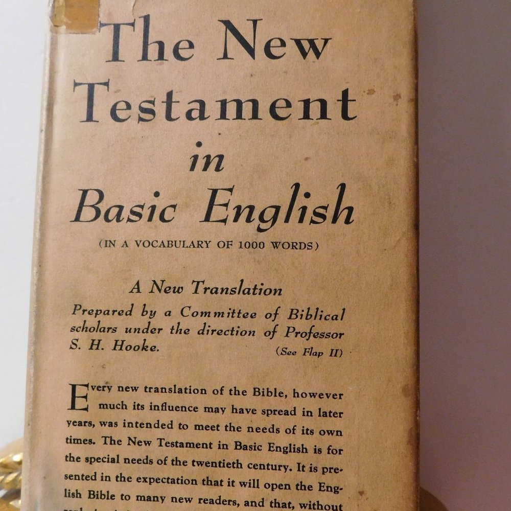 The New Testament in Basic English Hardcover Book Published by E. P. Dutton 1941